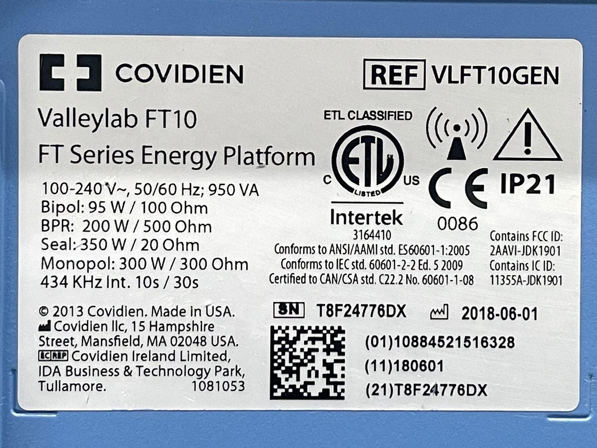 Used Covidien Valleylab FT10 YOM: 2018