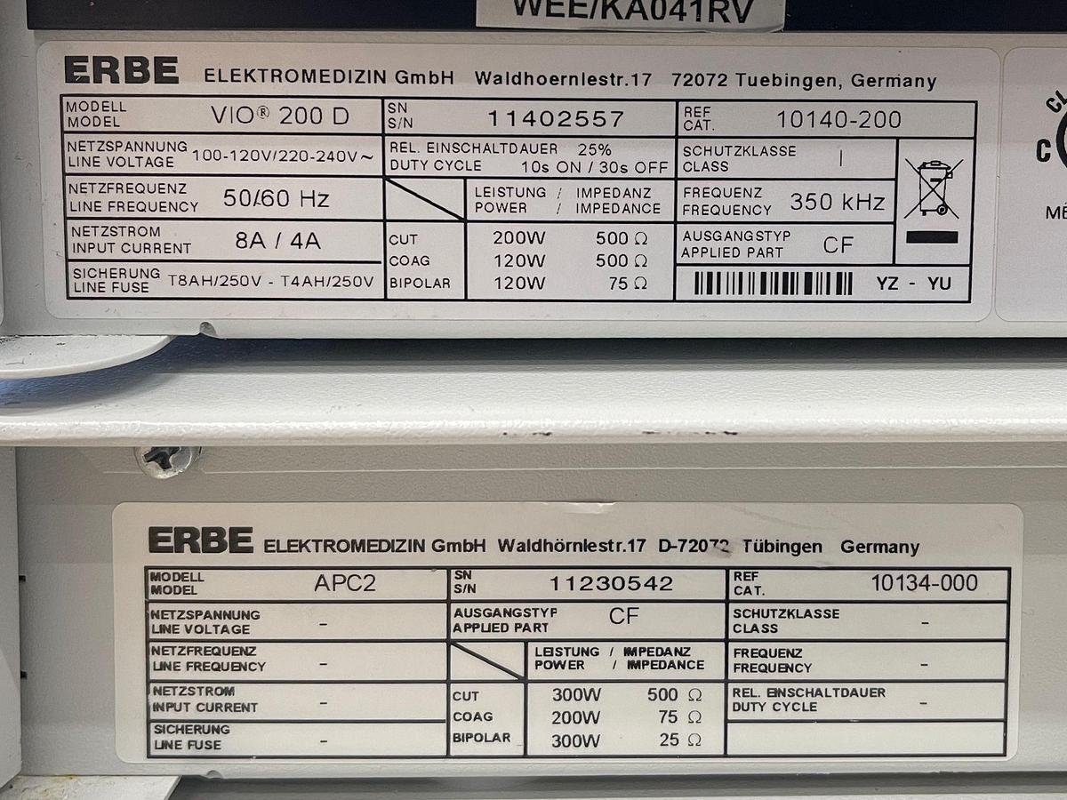 Used Erbe VIO 200D,  SN: 11402557