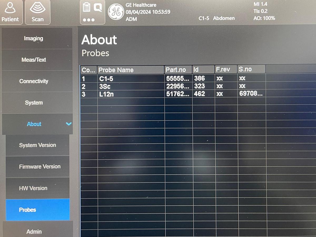 Used GE Venue YOM: 2018 With 3 Probes.