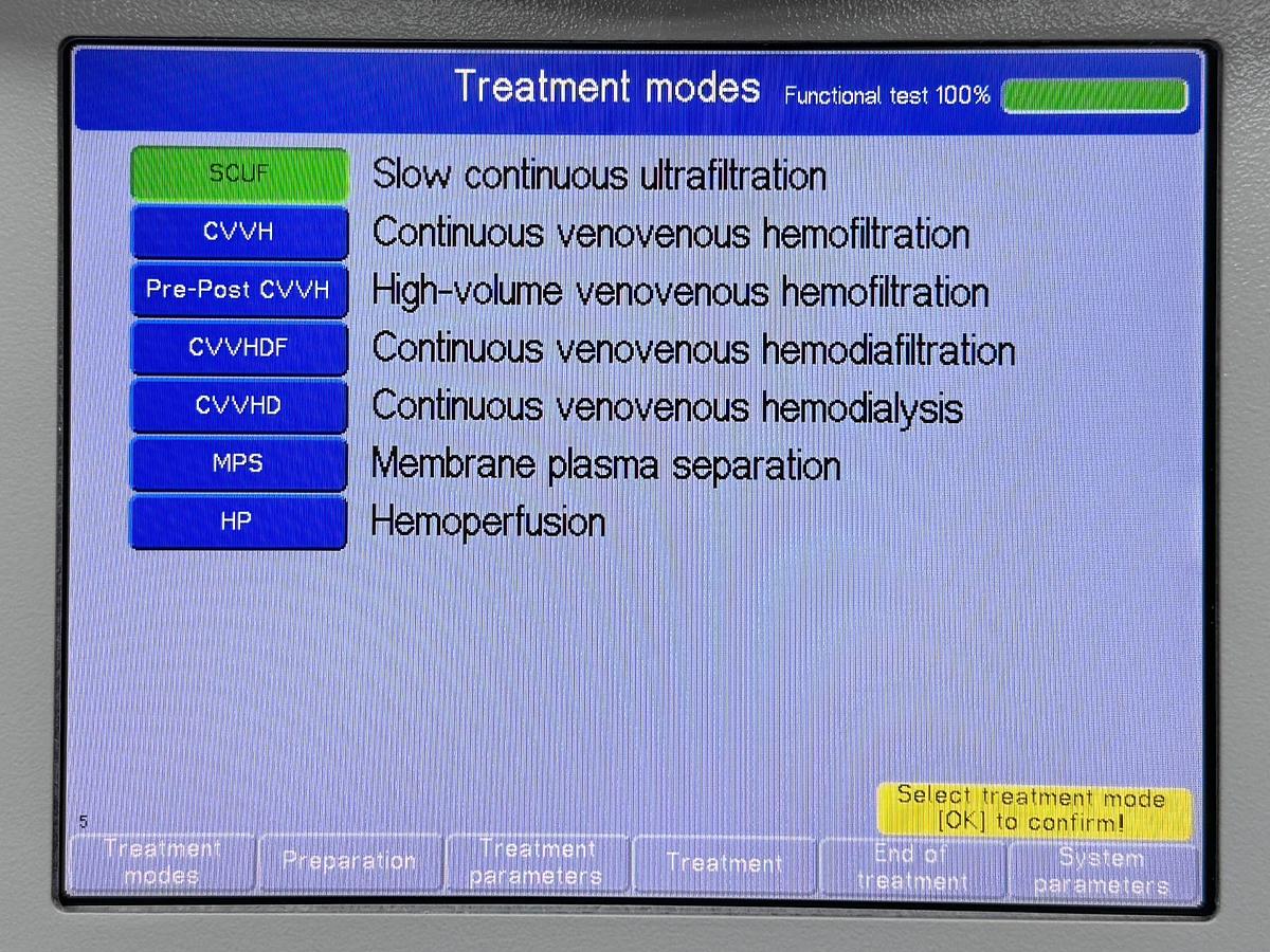 Used Fresenius MultiFiltrate HOURS: 12815:47 YOM: 2019 / HOURS: 13391:37 YOM:2019 