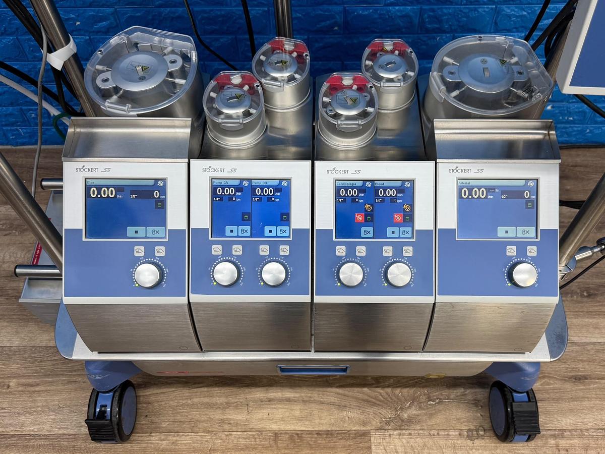 Used LivaNova Sorin Stockert S5 Heart Lung machine 2x S5 RP150 Pumps 2x S5 DRP85 Dual Pumps Sorin CP5 Sorin SP6 Bubble Detector SN: 28E03054 YOM: 2013