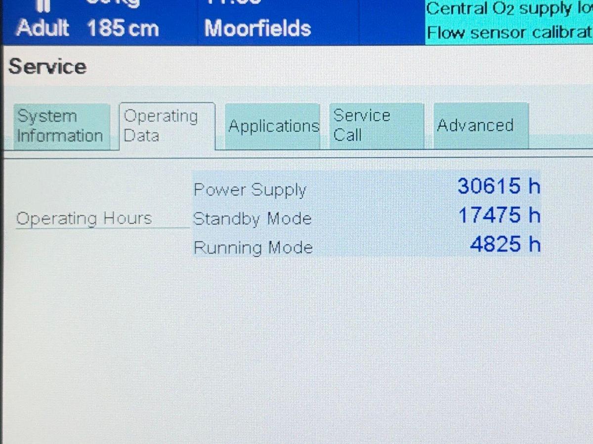 Used Dräger Perseus A500 Anesthesia YOM: 2015 