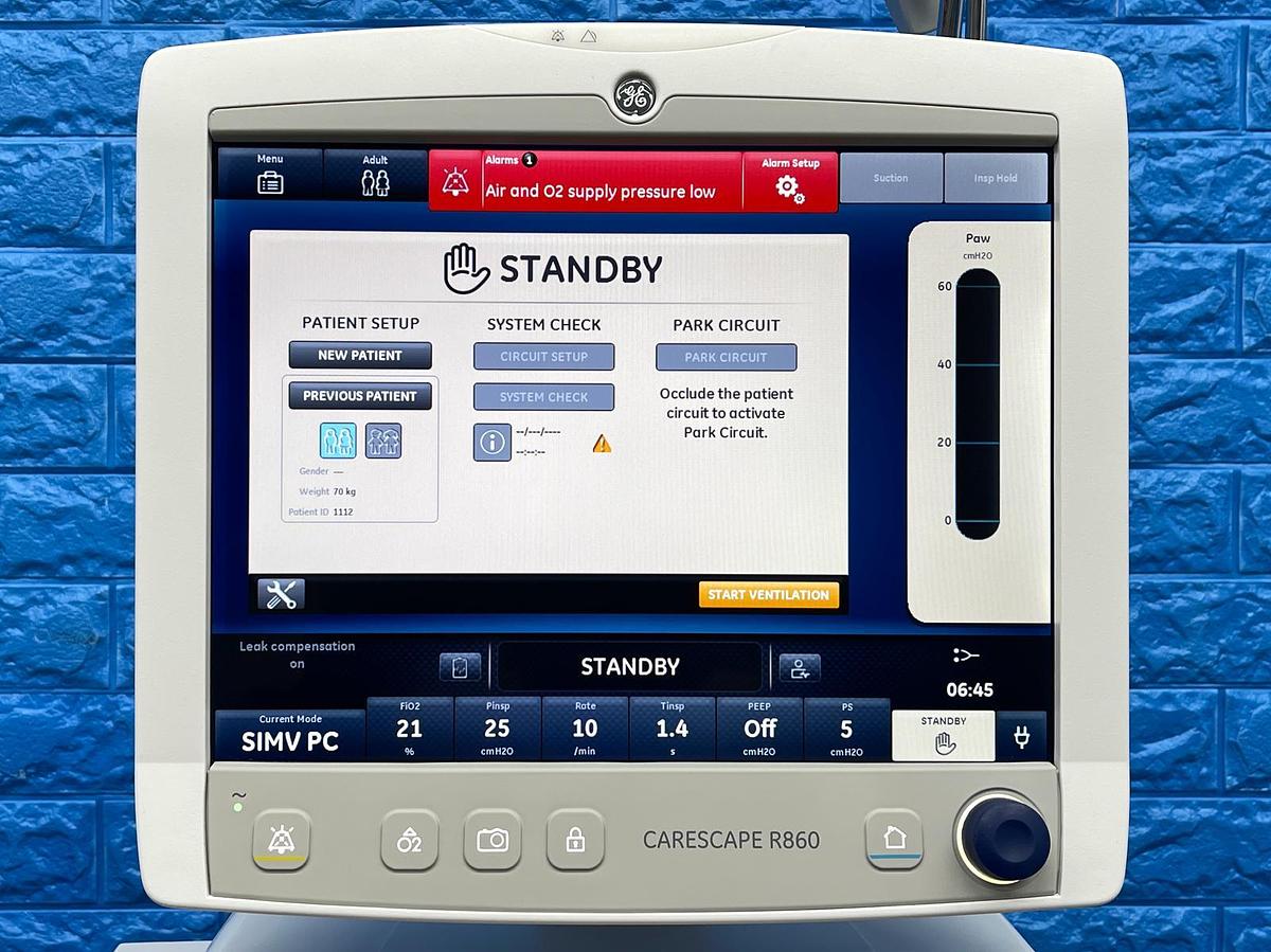 Used GE R860 Ventilator, YOM: 2020