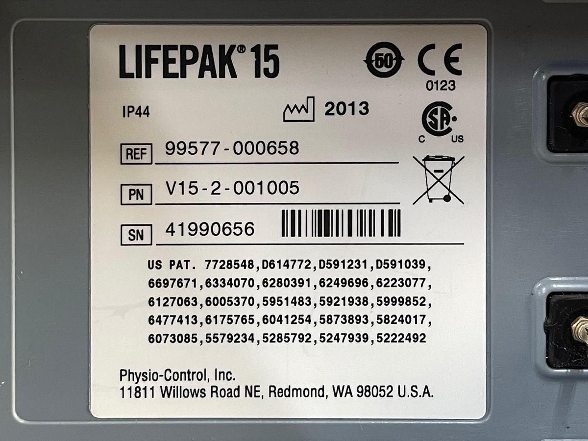 Used Physio Control Lifepak 15 Monitor, YOM: 2013 Defibrillator