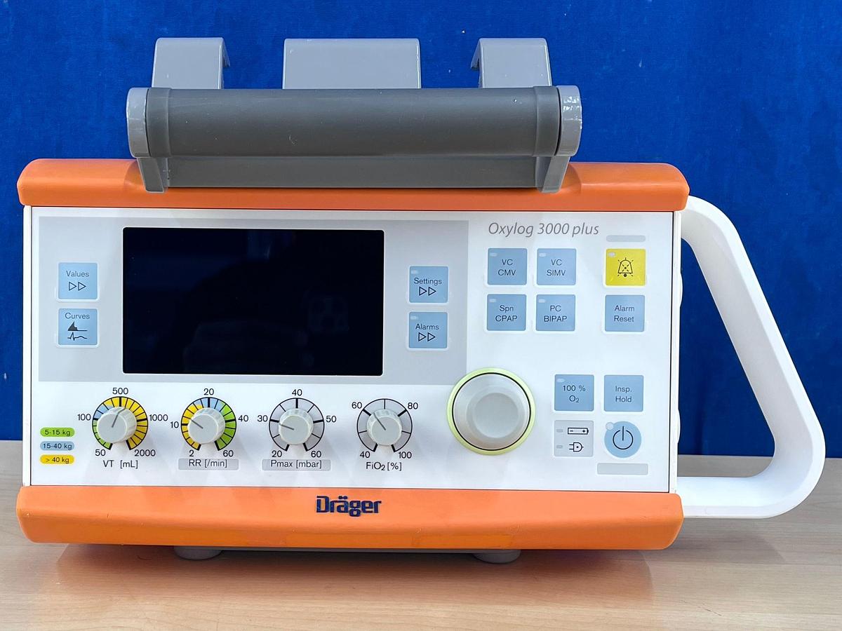Used Dräger Oxylog 3000 Plus YOM: 2019 Brand New Battery