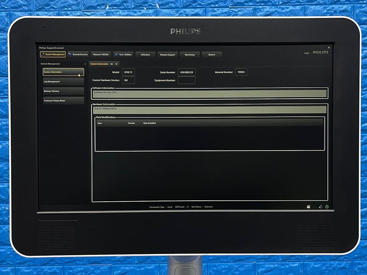 Used PHILIPS EPIQ 7C Ultrasound SW: HW B.0 YOM: 2018 Cardiac – Vascular Ultrasound