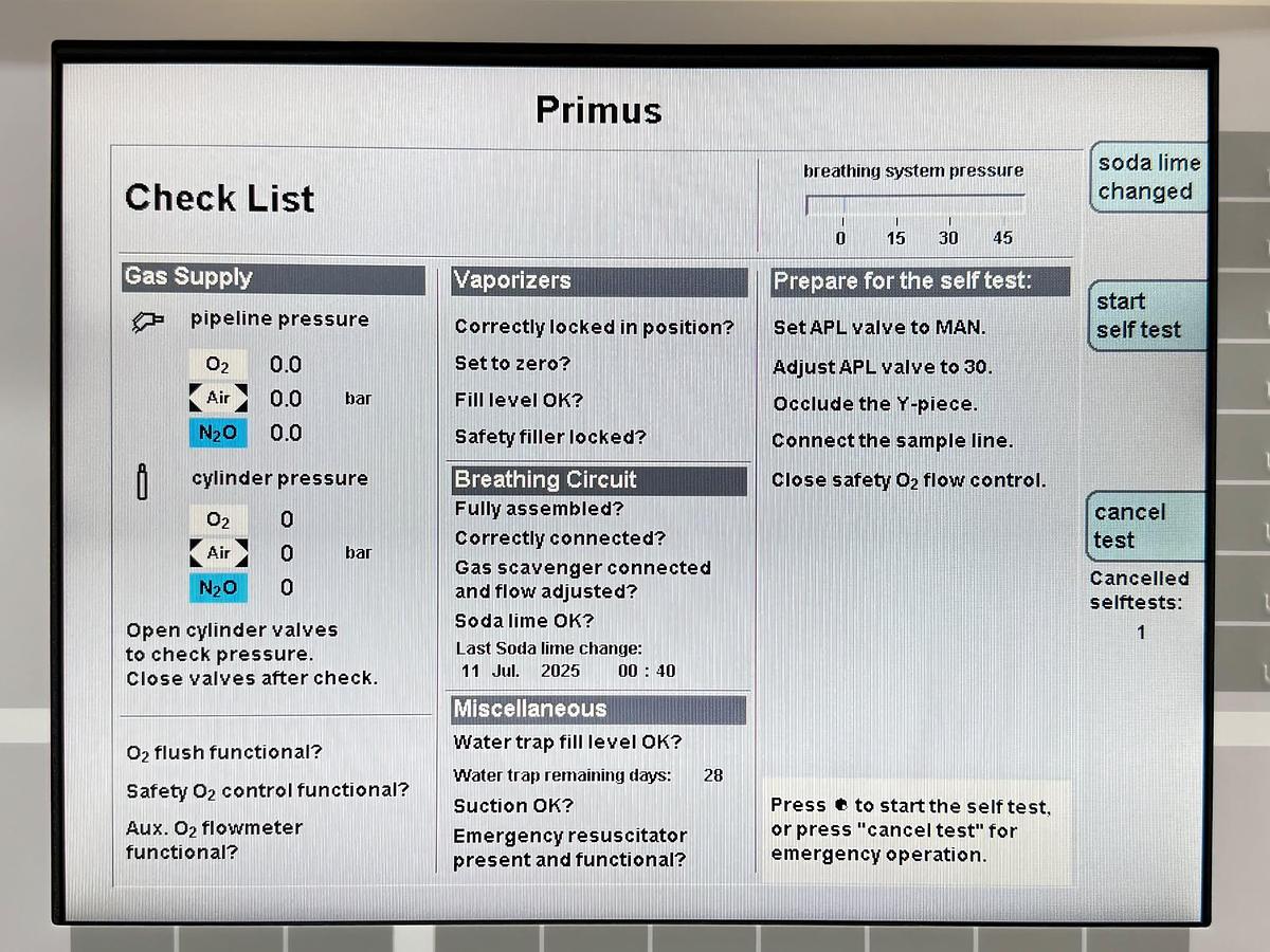Used Dräger Primus Infinity REF: 8607500-38 YOM: 2014