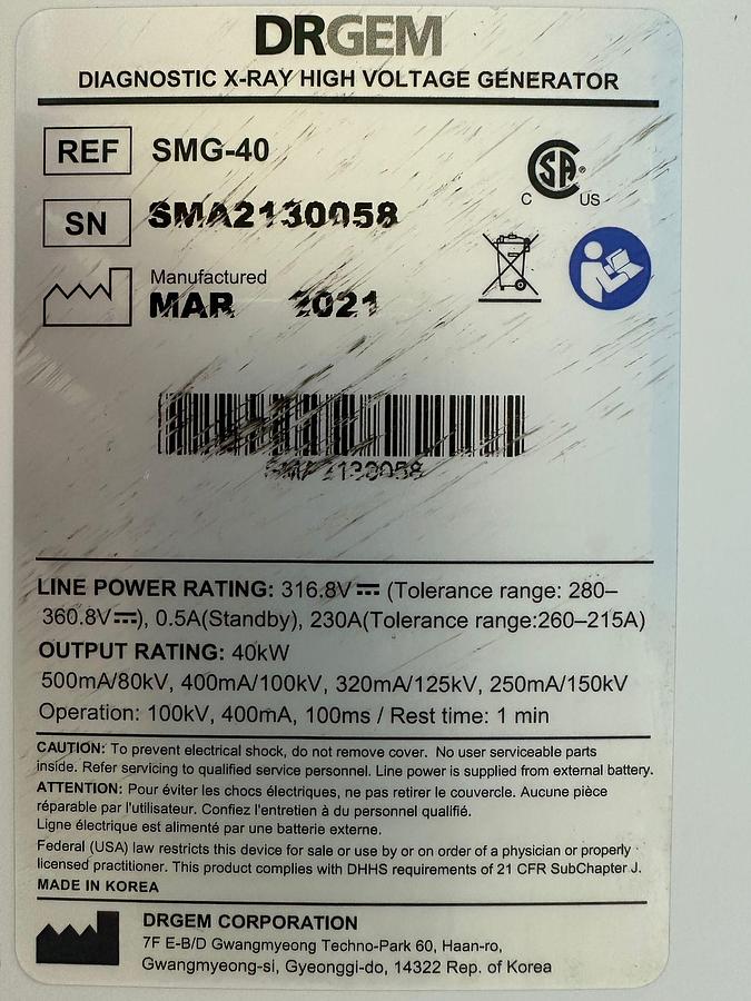 Used Samsung GM 85 Portable Mobile X-RAY YOM: 2021 