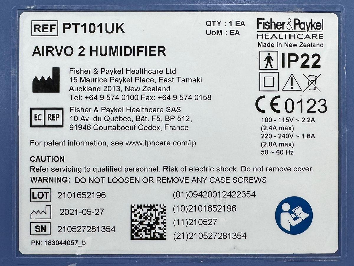 Used Fisher & Paykel Airvo 2  YOM: 2021 / 2021 