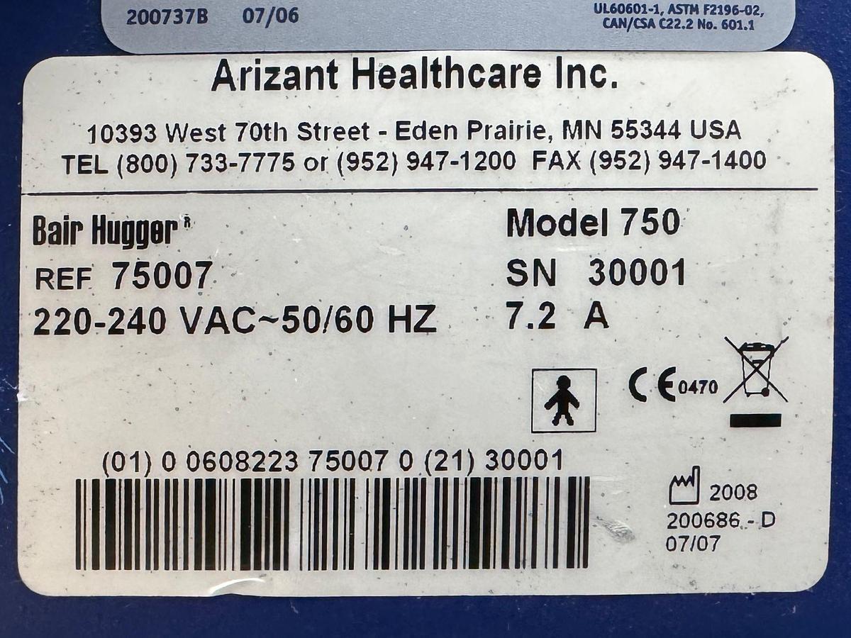Used Arizant Bair Hugger 750 REF: 75007 YOM: 2008 