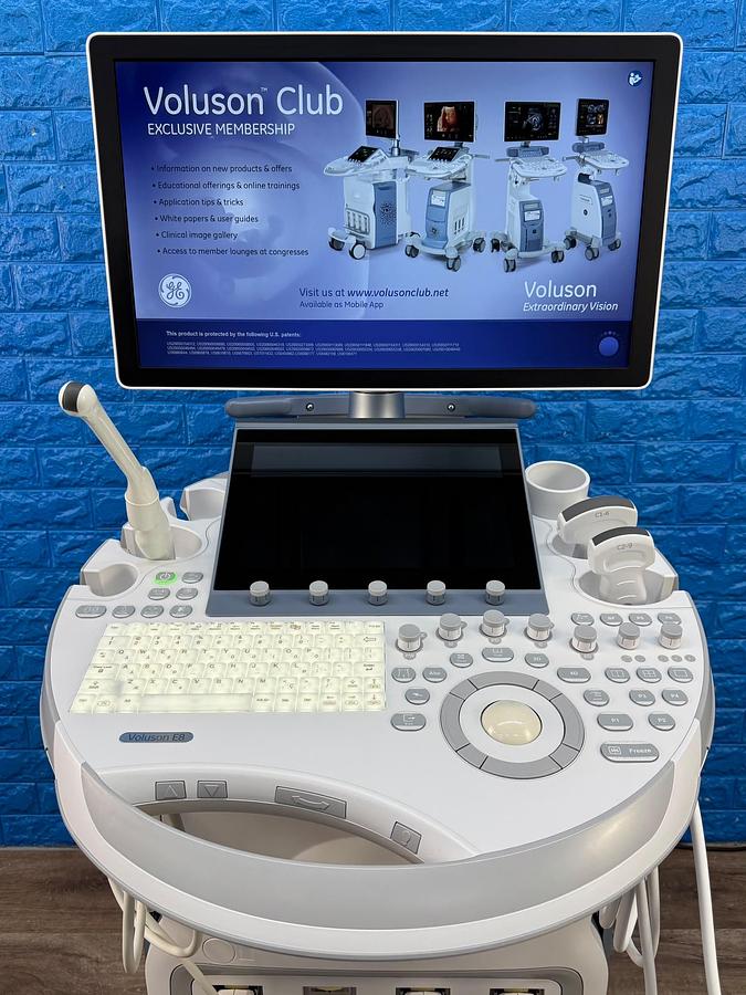 Used GE Voluson E8 Ultrasound YOM: 2019  Probes  - C1-6-D YOM: 2019 - C2-9-D YOM: 2014 - IC5-9-D 