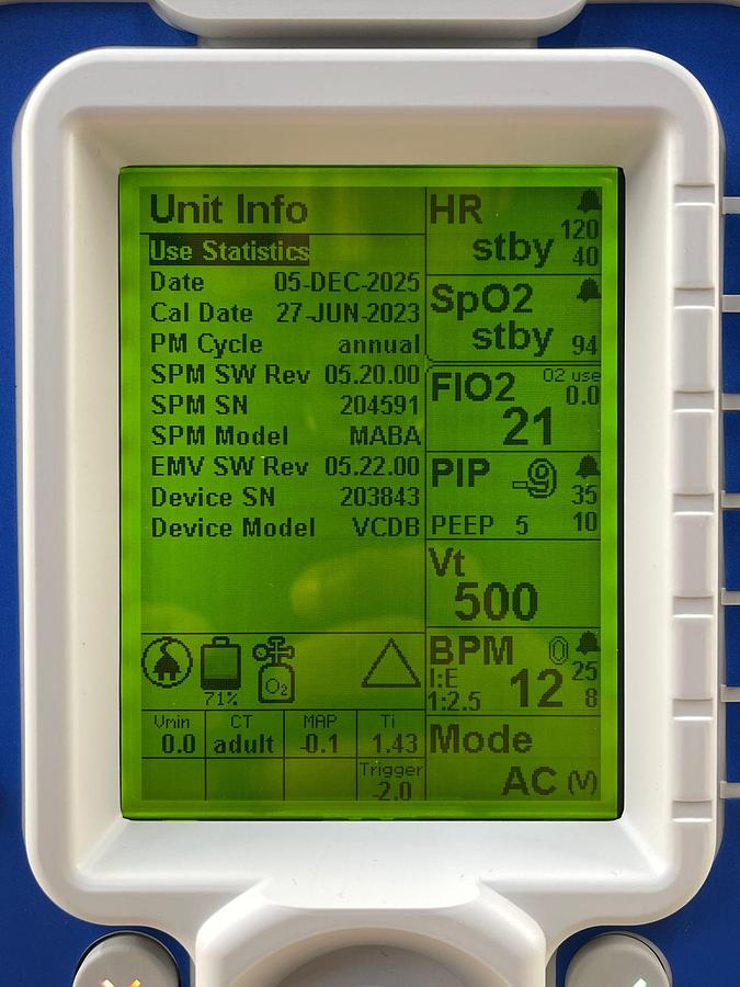 Used Zoll 731 Series Ventilator YOM: 2019 