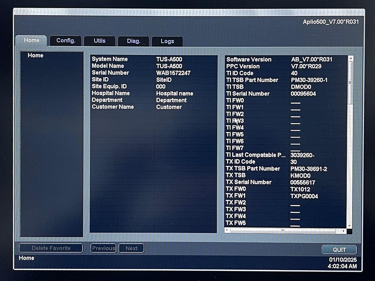 Used TOSHIBA Aplio 500 YOM: 2015
