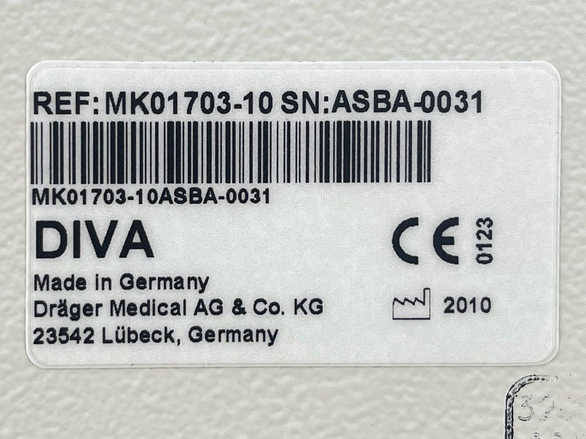 Used Dräger Sevoflurane DIVA YOM: 2010 