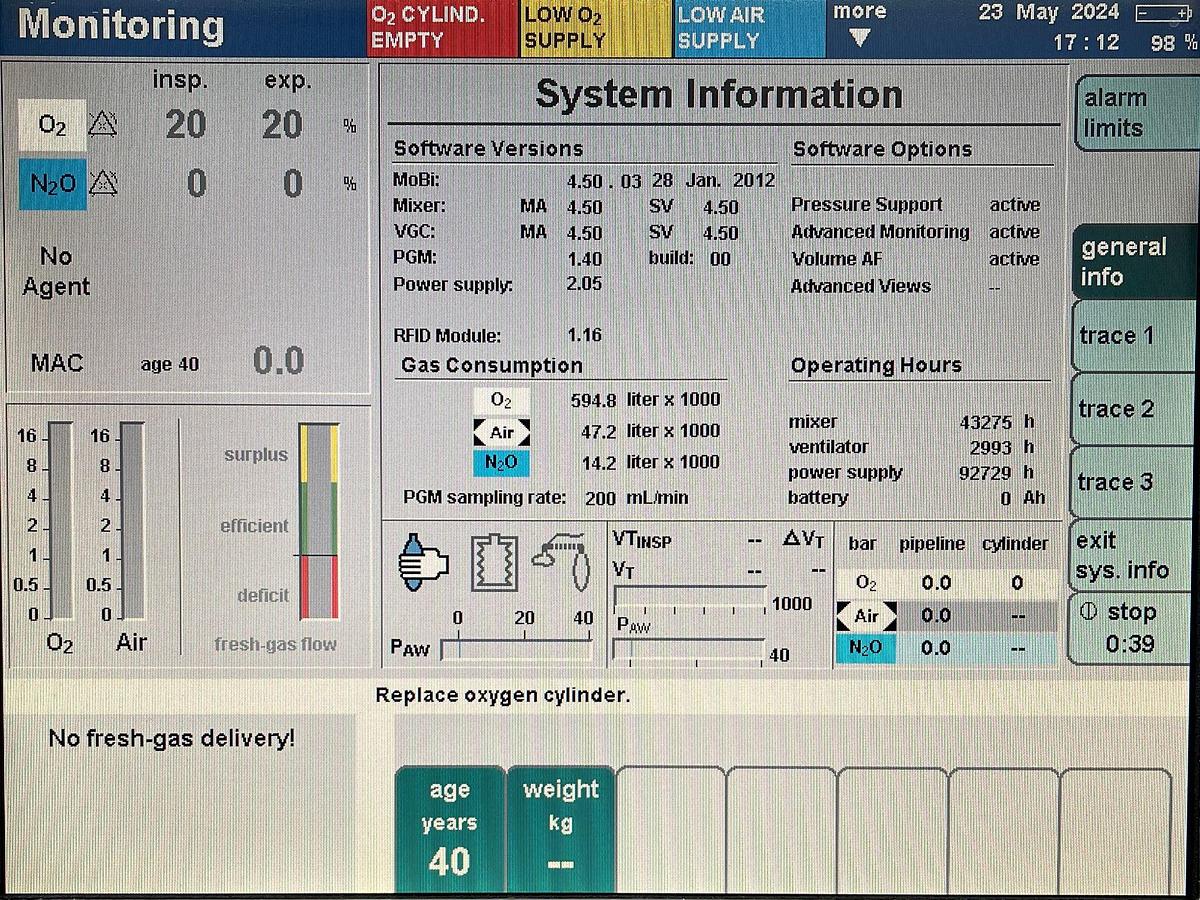 Used Dräger Infinity Empowered YOM: 2012 