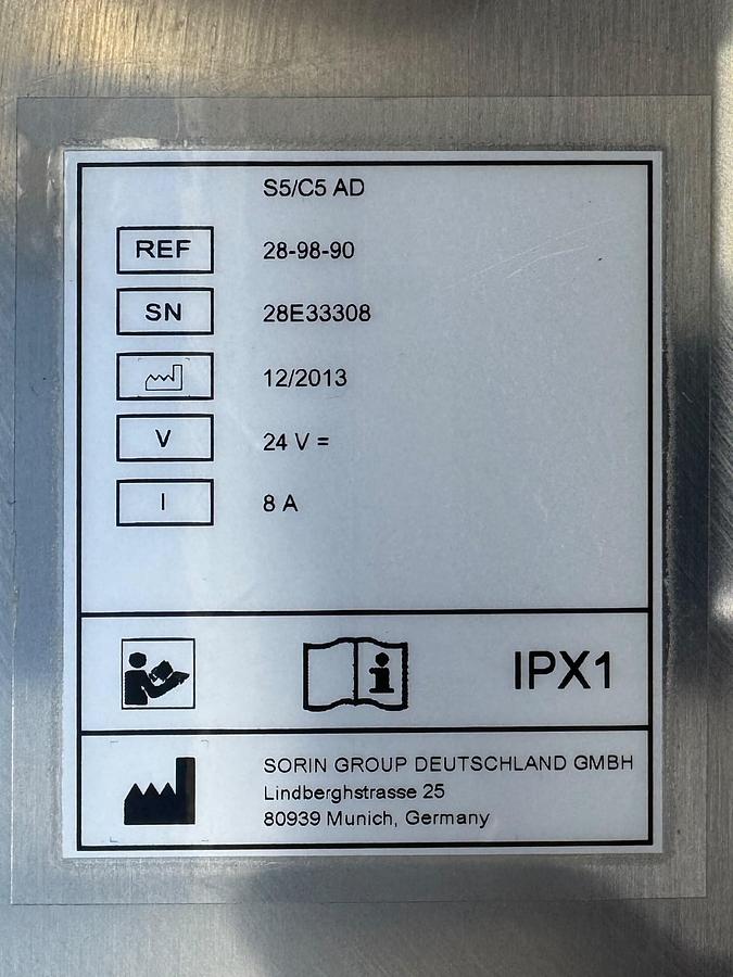 Used LivaNova Sorin Stockert S5 Heart Lung machine 2x S5 RP150 Pumps 2x S5 DRP85 Dual Pumps Sorin CP5 Sorin SP6 Bubble Detector SN: 28E03054 YOM: 2013