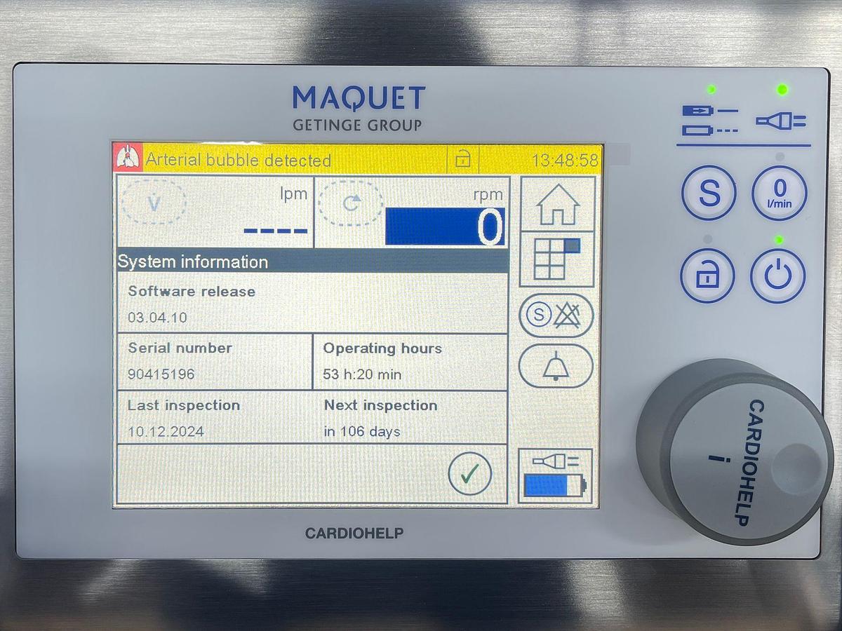 Used Maquet Cardiohelp Pump with Hico Variotherm 550 YOM: 2022 