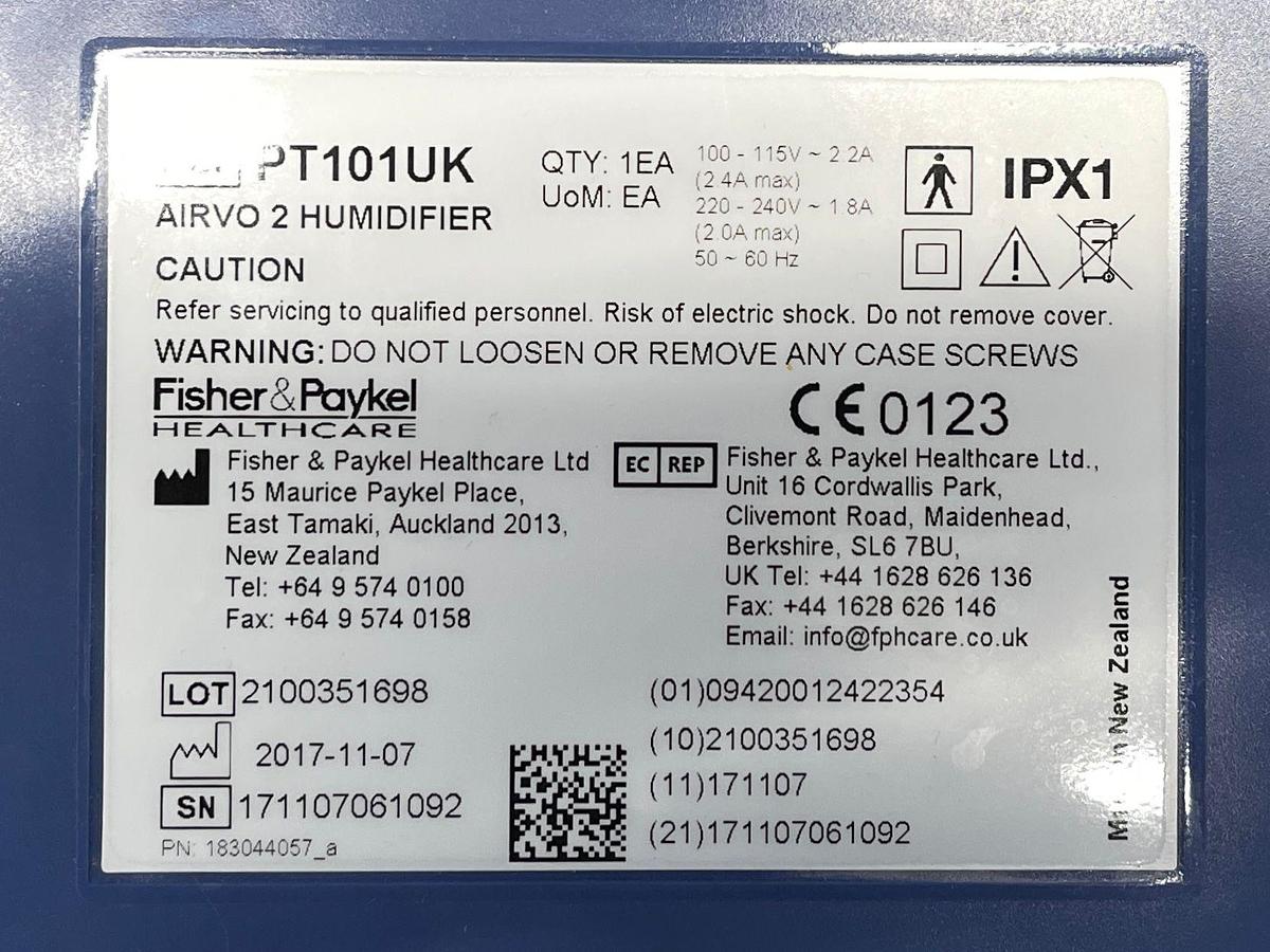 Used Fisher&Paykel Airvo 2 YOM: 2017