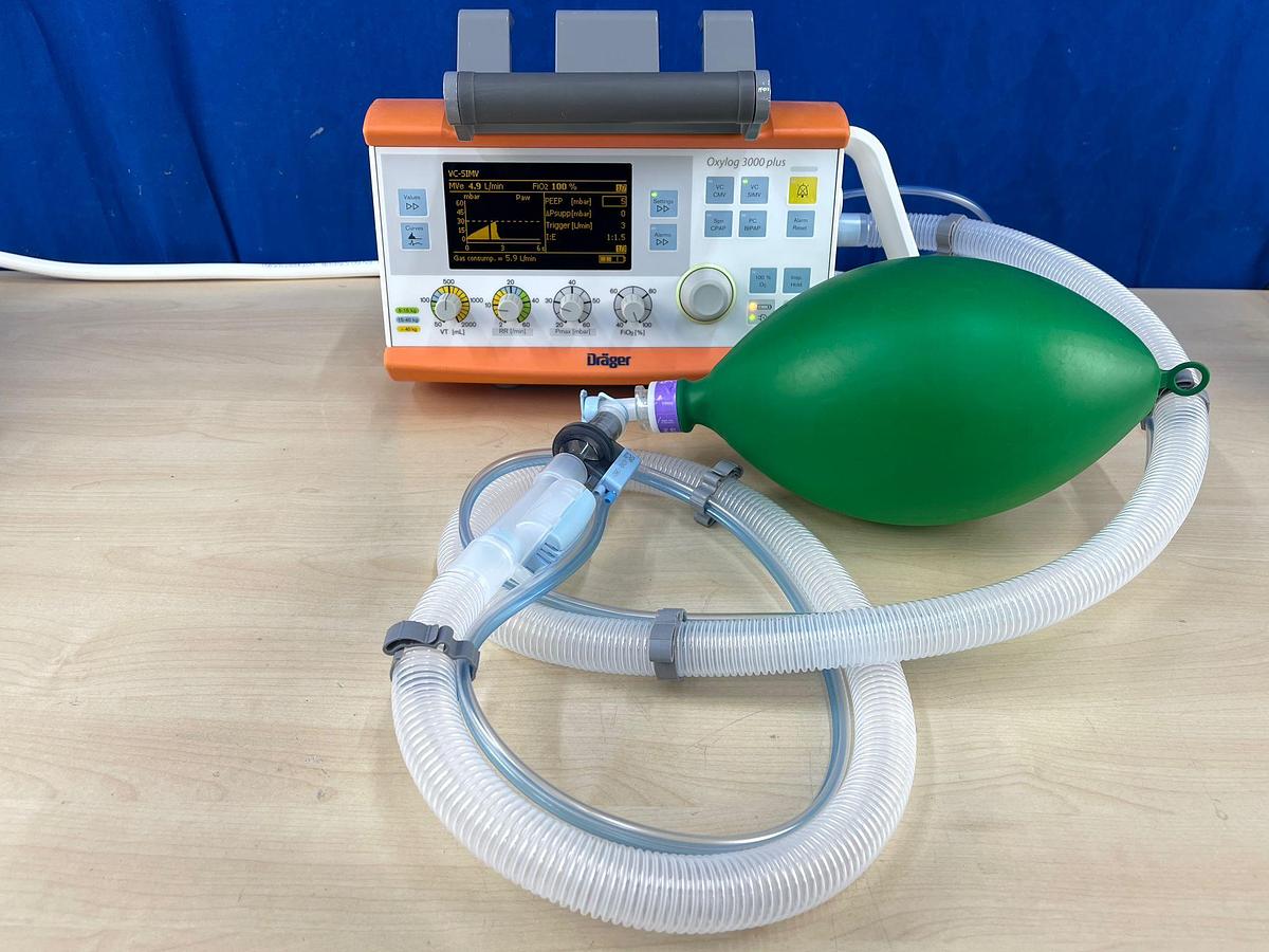 Used Dräger Oxylog 3000 Plus YOM: 2019 Brand New Battery