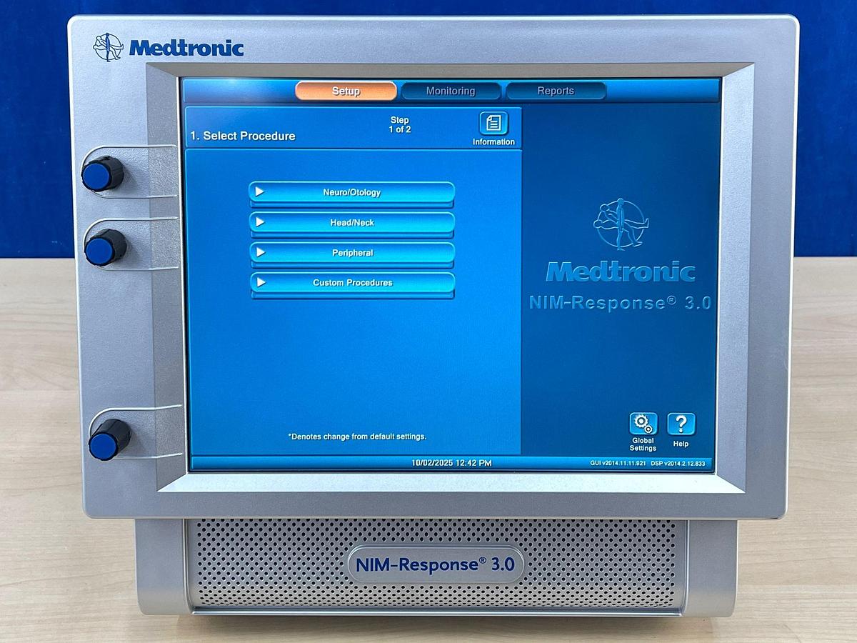 Used Medtronic NIM-Response 3.0 SN: 2NR3-2622 Includ Medtronic NIM-Response 3.0 REF: 8253200 Nim 3.0 Patient Simulator  REF: 8253600 Nim Muting Detector REF: 68L1204