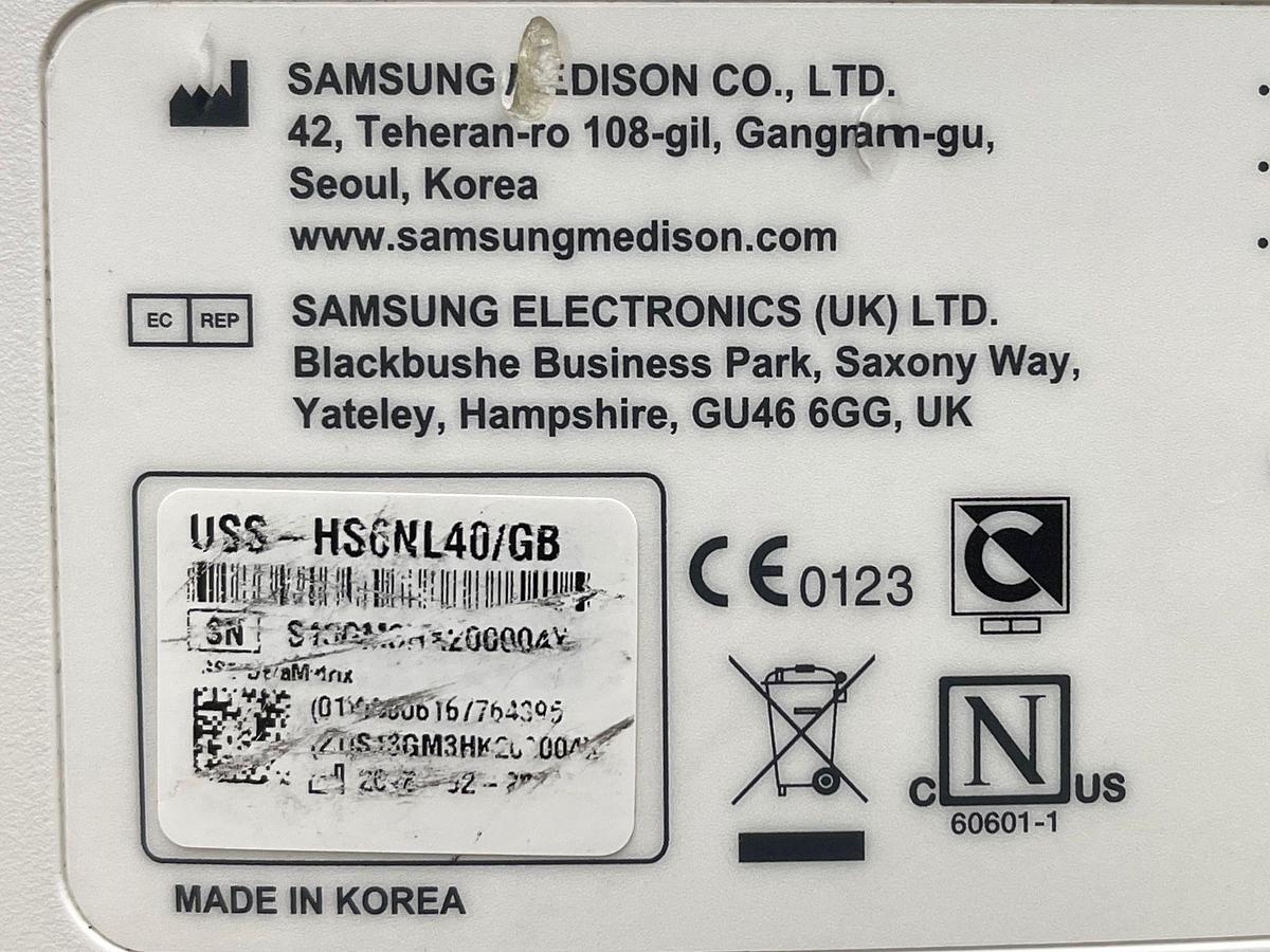 Used Samsung HS 60 Ultrasound  YOM: 2018 