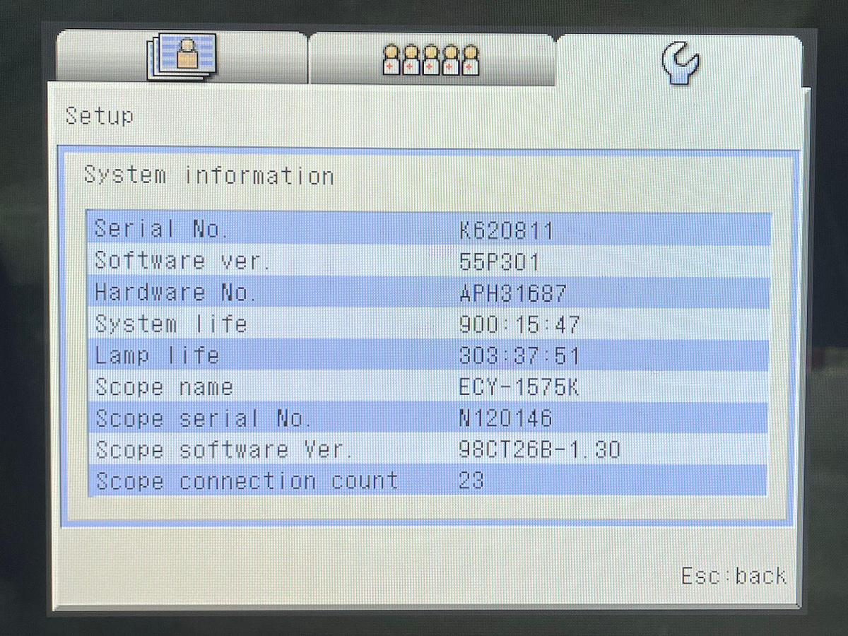 Used Pentax Scope Model: ECY-1575K YOM: 2020 Colonoscope, 23 Times Used.