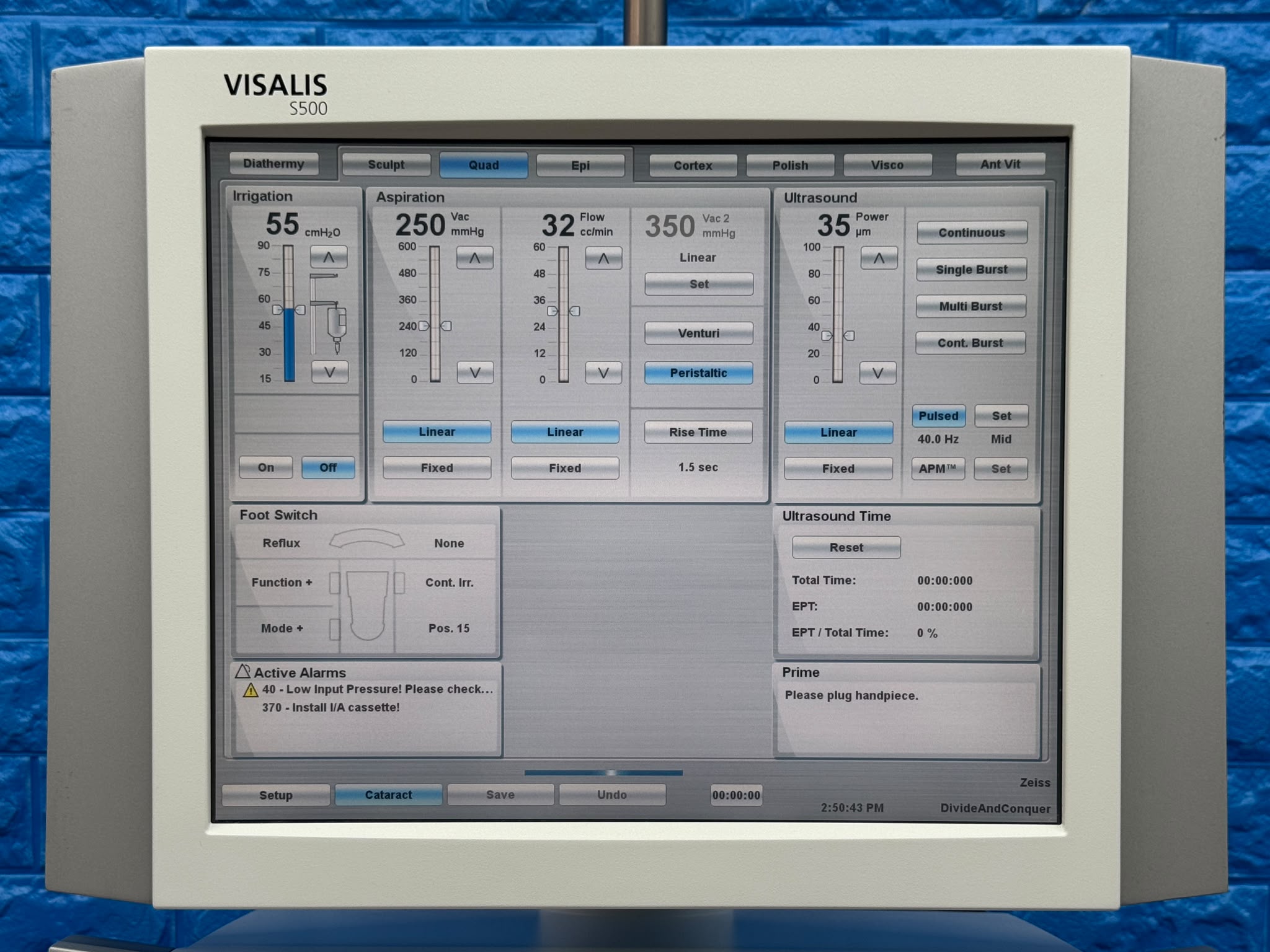 Used CARL ZEISS Visalia S500 REF: 640420 with 3 Hand Pieces YOM: 2013