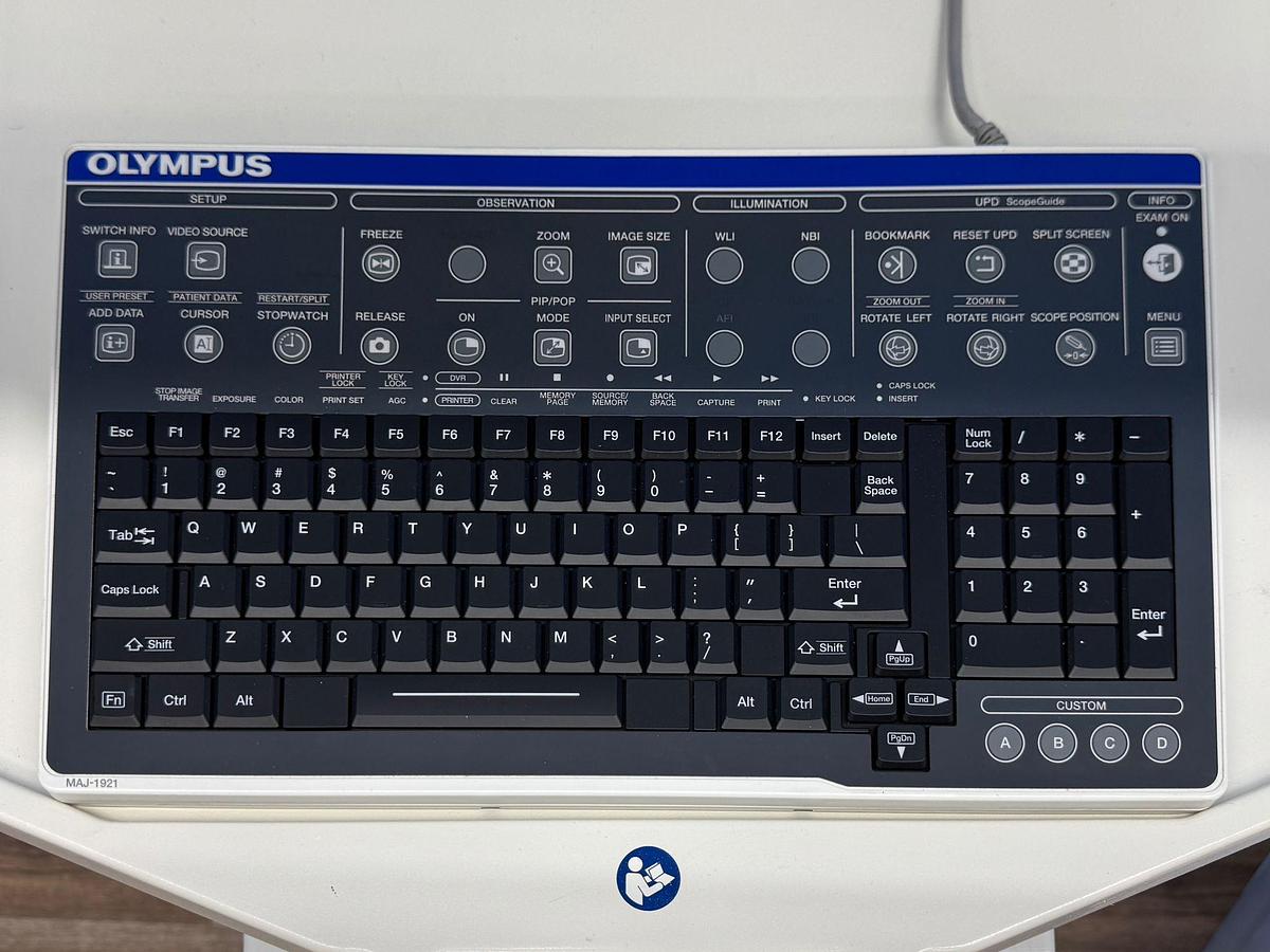 Used Olympus Evis X1 CV-1500 Endoscopy with Gastro GIF-HQ190 / Colono CF-HQ190L Includes: Olympus Evis X1 CV-1500 Processor Olympus MAJ-1921 Keyboard Olympus OFP-2 Flushing Pump Olympus UCR Gas Insufflator with hose Olympus MAJ-901 Water Bottle Olympus GIF-HQ190 Gastroscope with case and Air/Water/Suction valve Olympus CF-HQ190L Long Colonoscope with case and Air/Water/Suction valve
