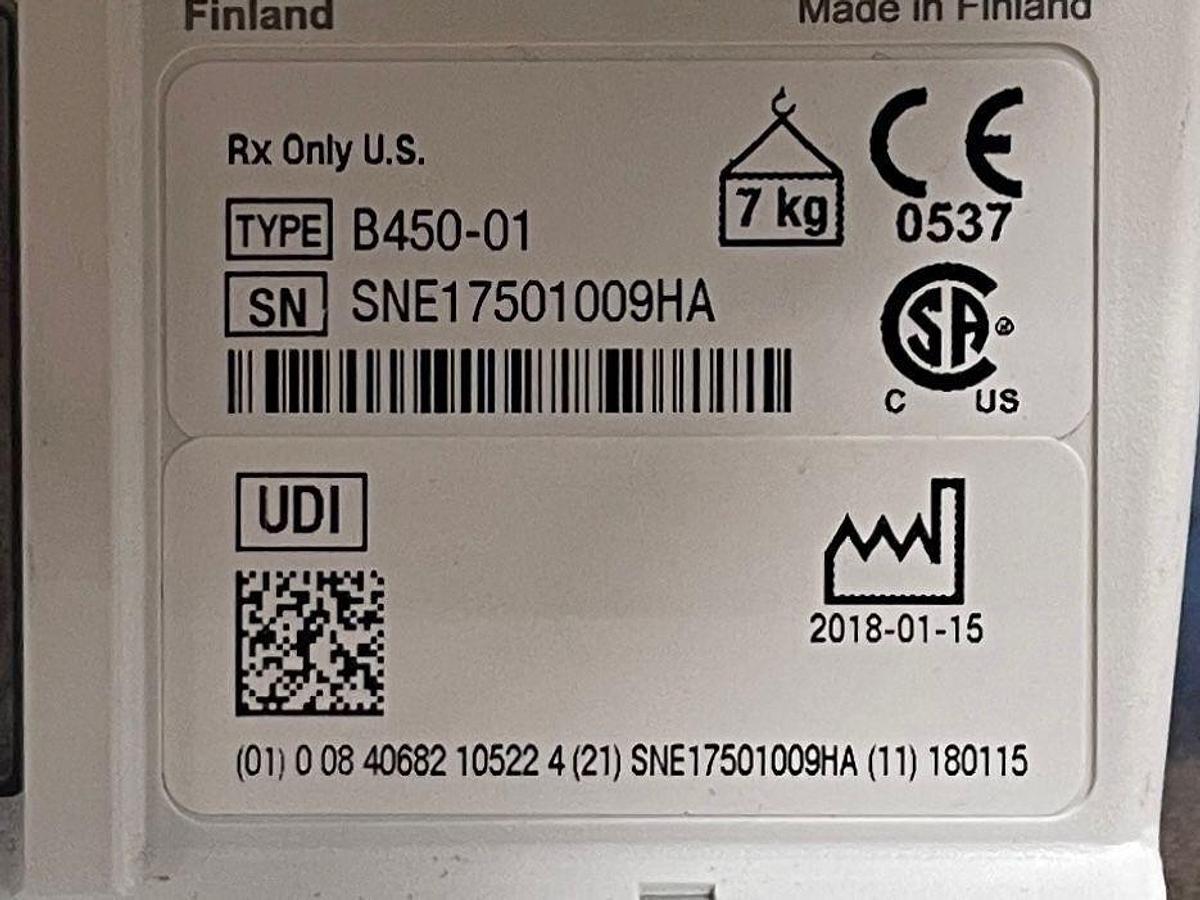 Used GE B450 Patient Monitor YOM