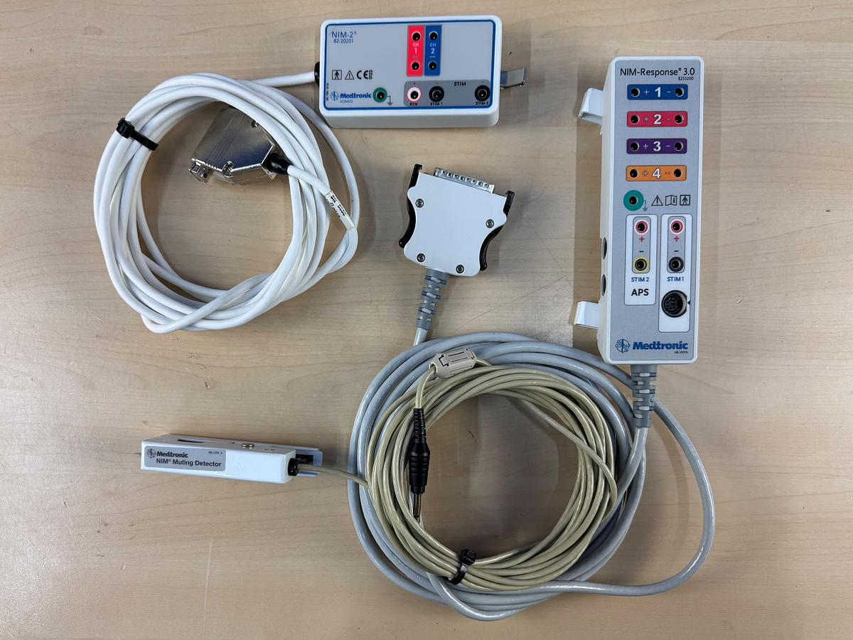 Used Medtronic NIM-Response 3.0 REF: 8253002 Include Medtronic NIM-Response 3.0 REF: 8253075 Medtronic Xomed NIM-2 REF: 82-20201 Nim Muting Detector REF: 68L1204 A