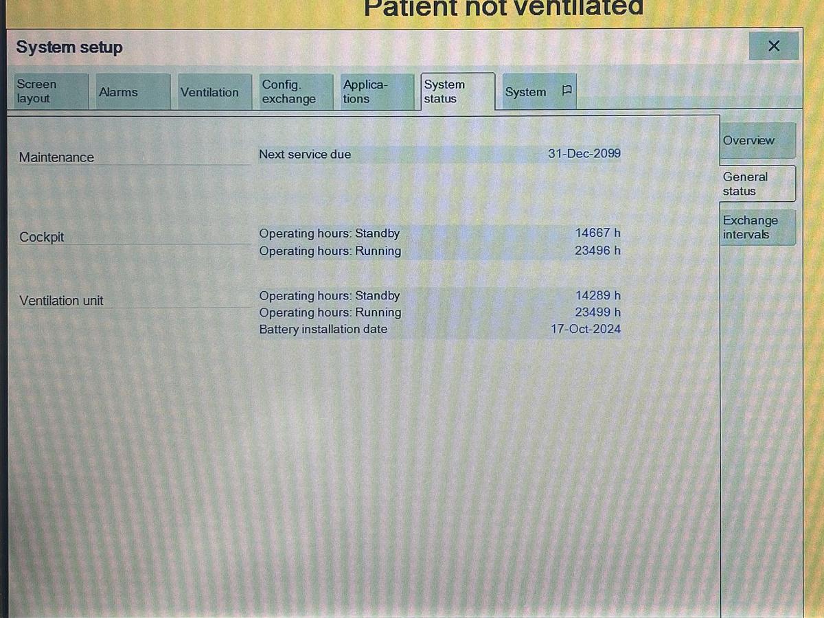 Used Dräger Evita InfinityV500 Ventilator, YOM: 2014