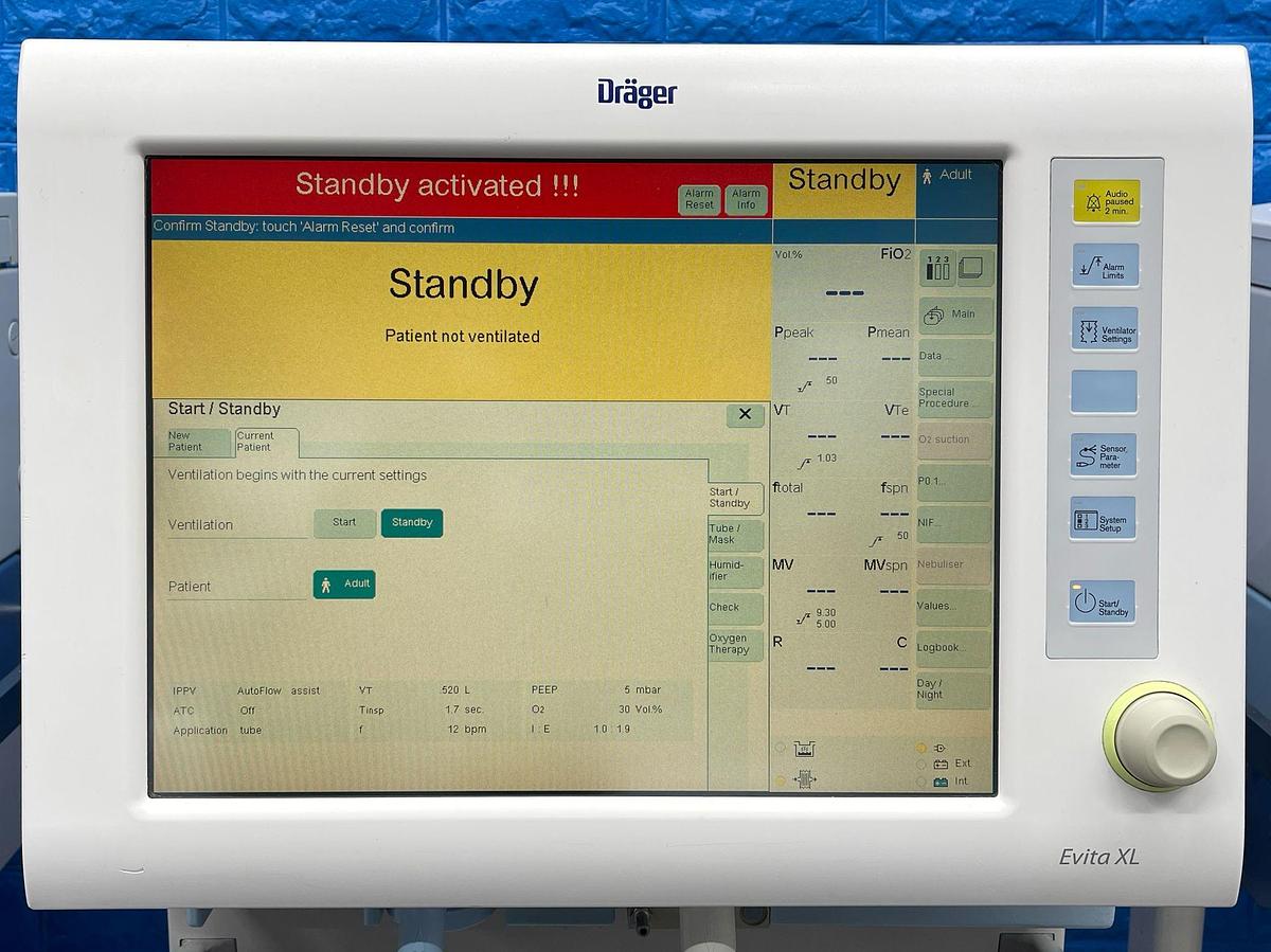 Used 9X Dräger Evita XL Ventilator