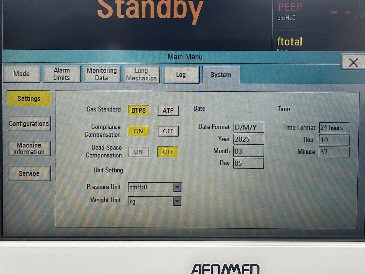 Used AEONMED VG 70 Ventilator, YOM
