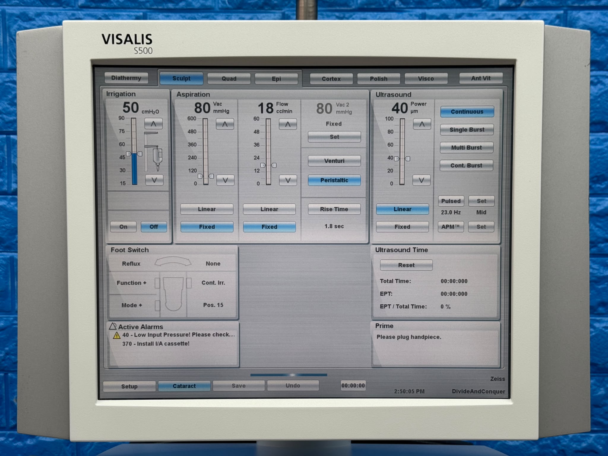 Used CARL ZEISS Visalia S500 REF: 640420 with 3 Hand Pieces YOM: 2013