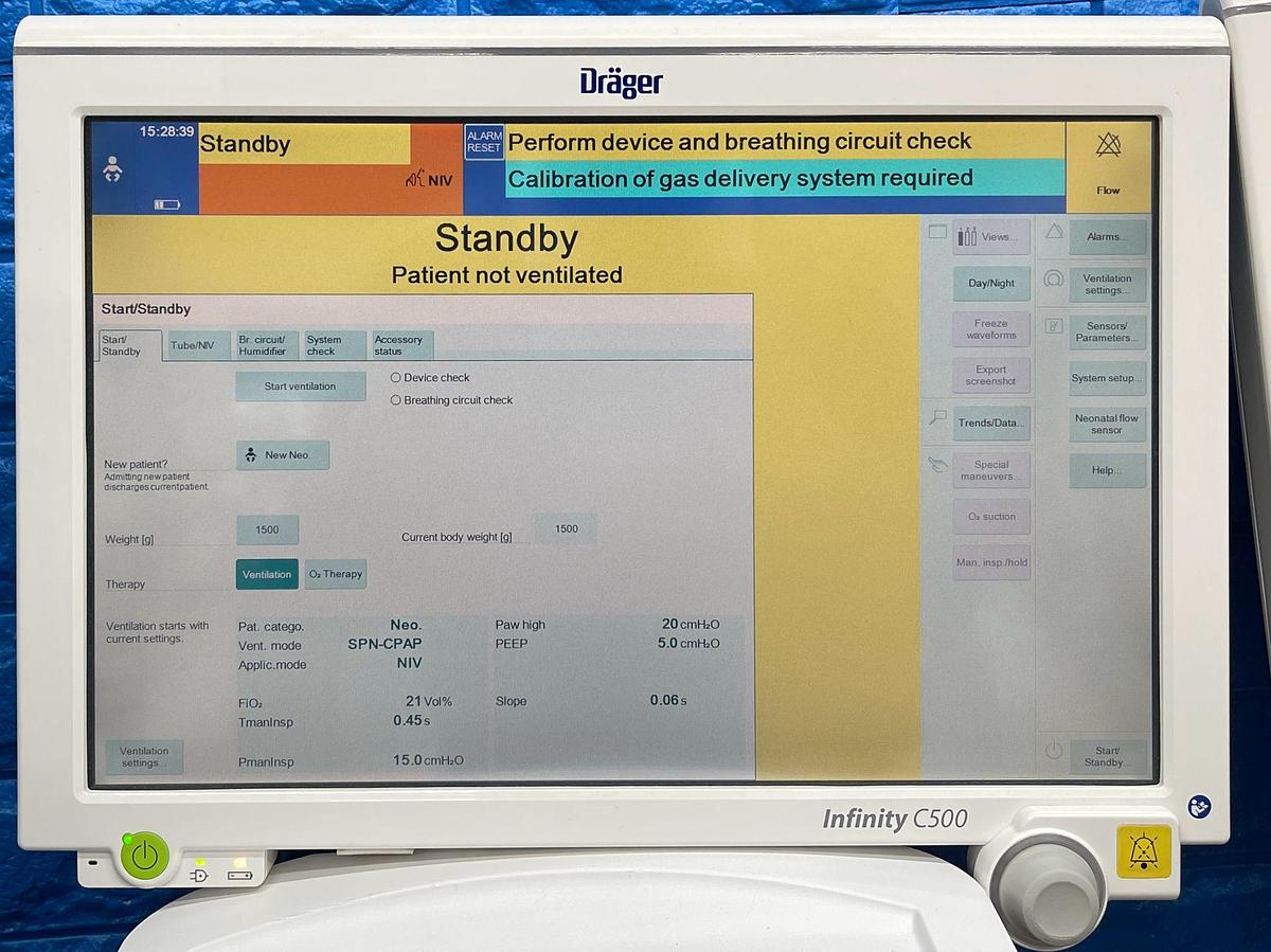 Used Drager Babylog VN500 YOM: 2016
