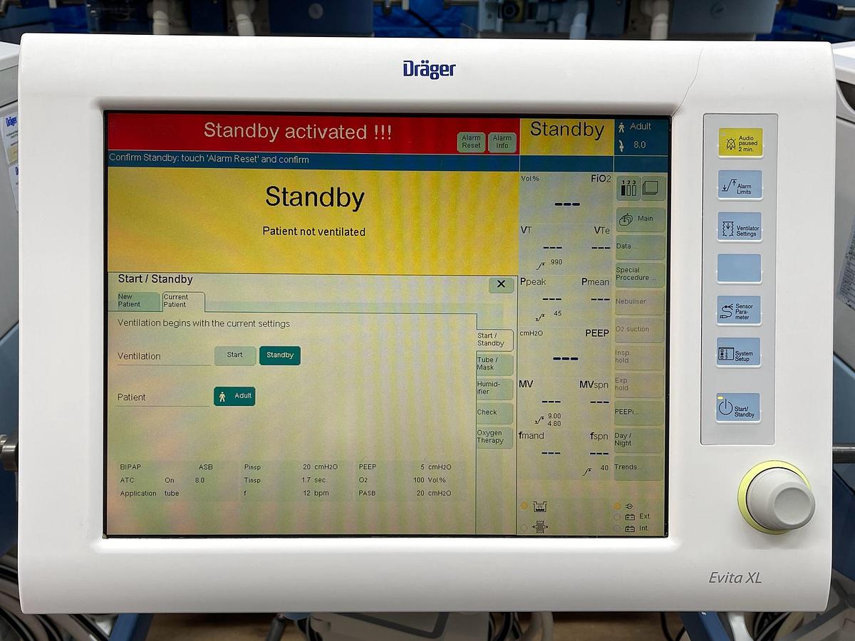 Used 9X Dräger Evita XL Ventilator