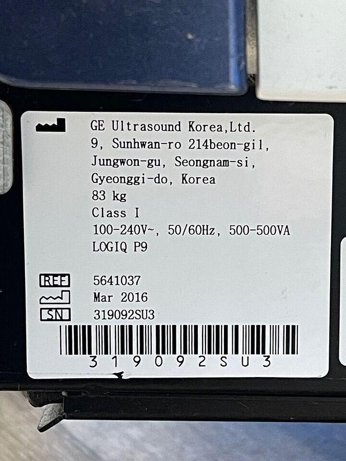 Used GE Logiq P9 YOM