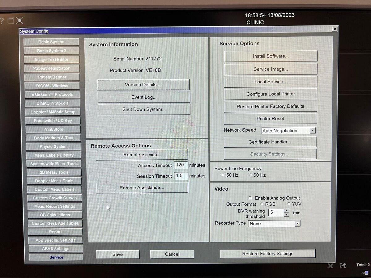 Used ACUSON/SIEMENS S1000 YOM