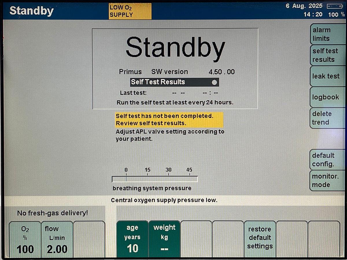 Used Dräger Primus Anaesthesia YOM: 2009