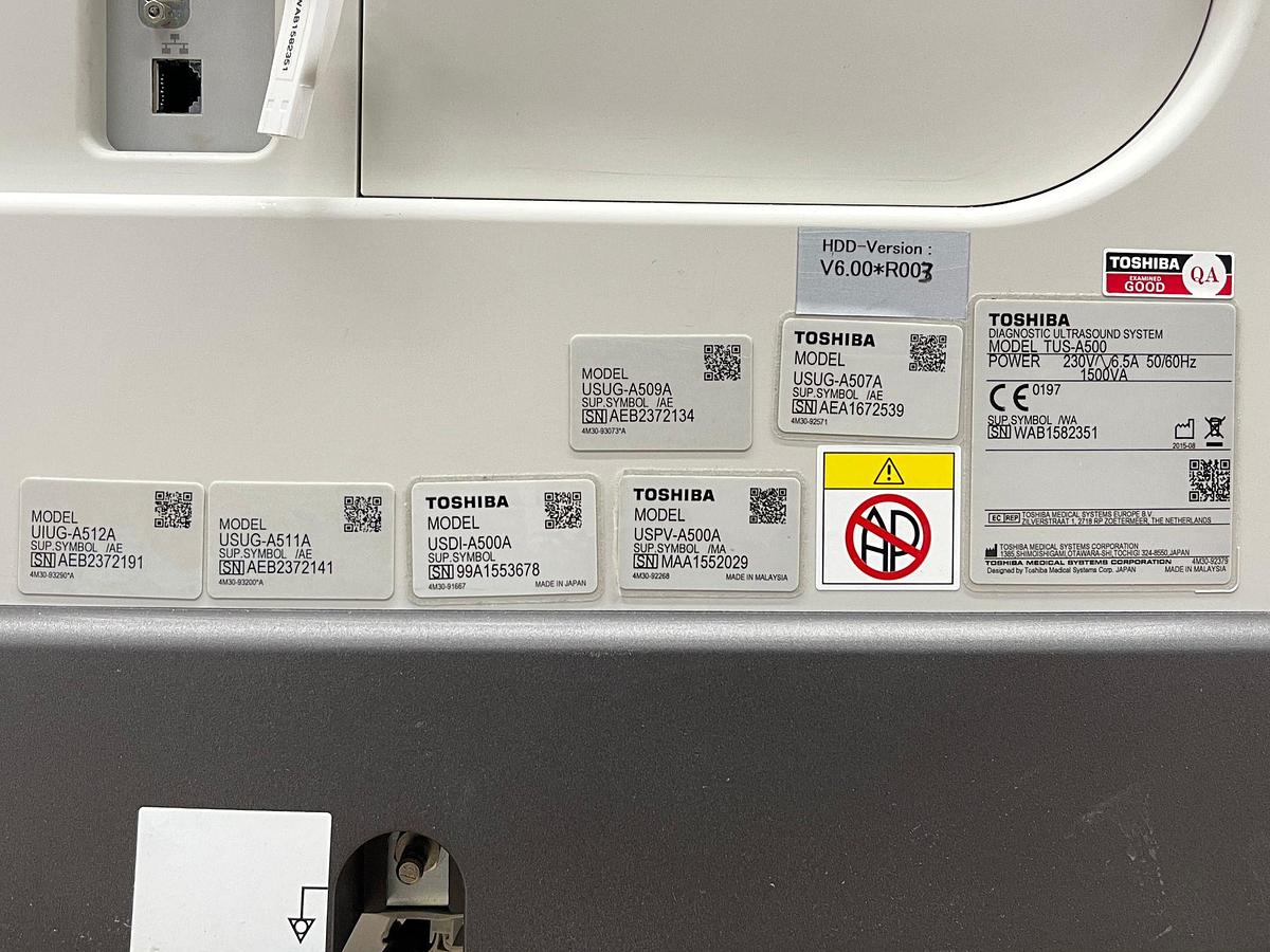 Used Toshiba Ultrasound Aplio 500 YOM: 2015