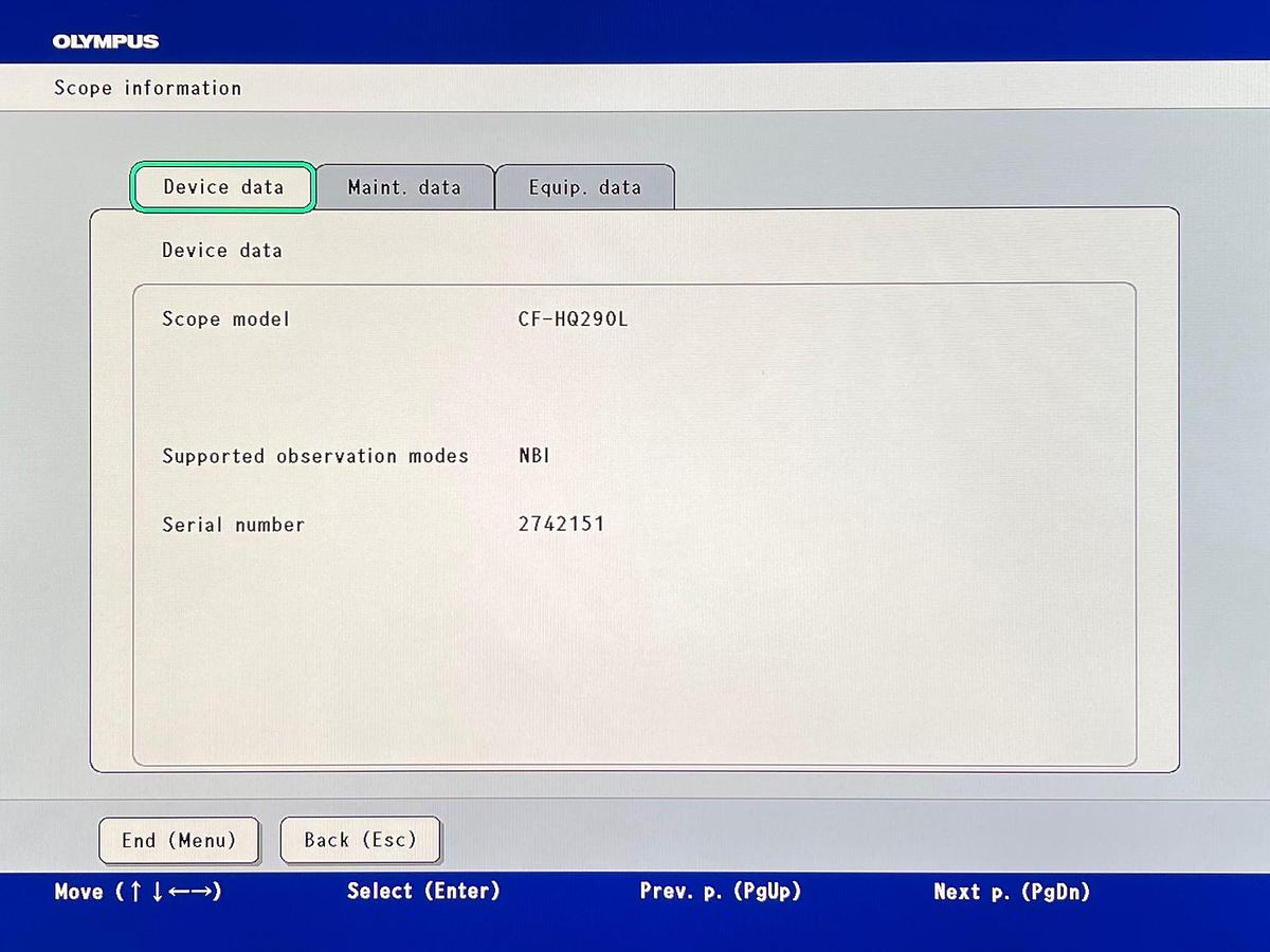 Used Olympus CF-HQ290L Colonoscope