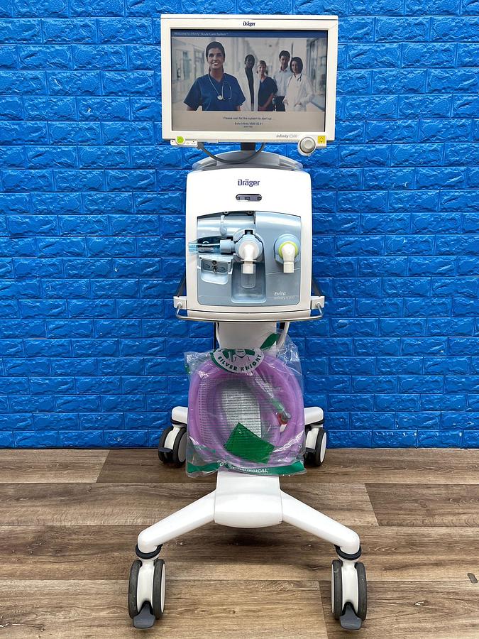 Used Dräger Evita V500 Ventilator SW: S02.51.01 Hours: 33367 YOM: 2013 SN: ASEE-0086