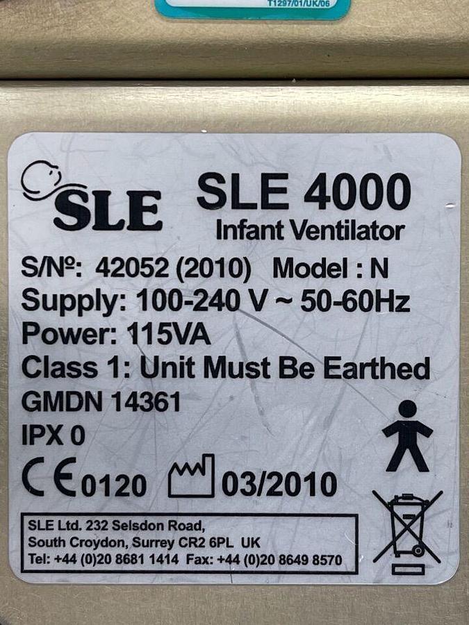 Used SLE 4000 Ventilator