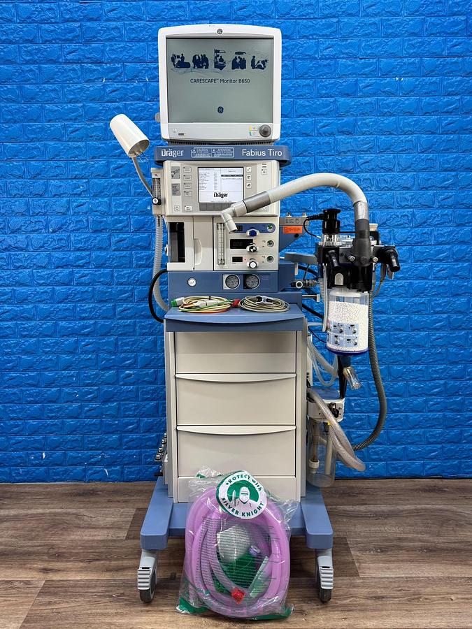 Used Dräger Fabius Tiro YOM: 2011  Include GE B650 Patient Monitor YOM: 2013 With SPO2 & ECG Cables