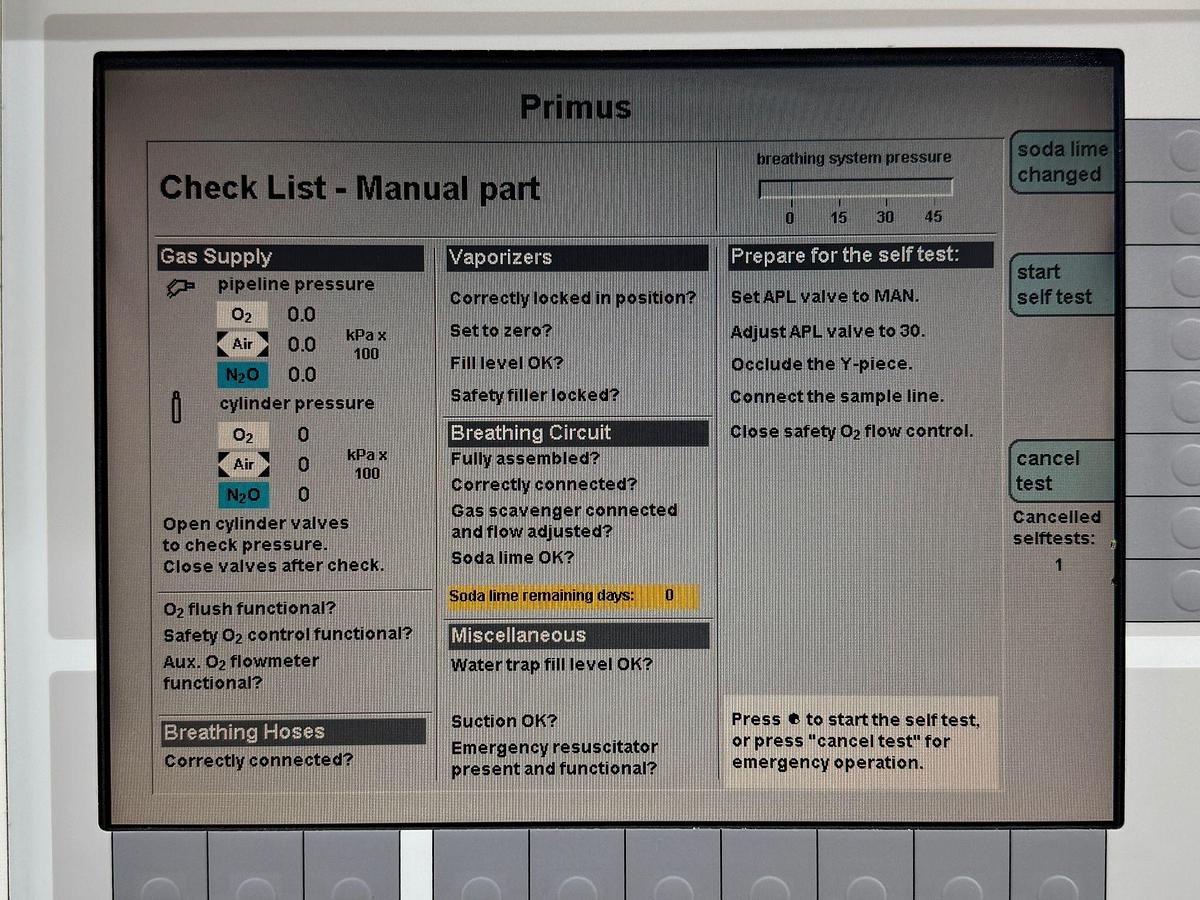 Used Dräger Primus Anaesthesia  YOM: 2008 