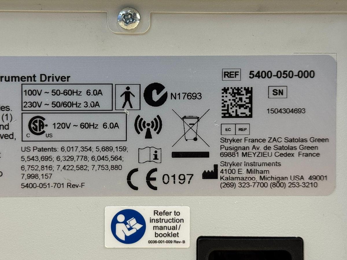 Used Stryker Core Powered Instrument Driver REF: 5400-050-000 