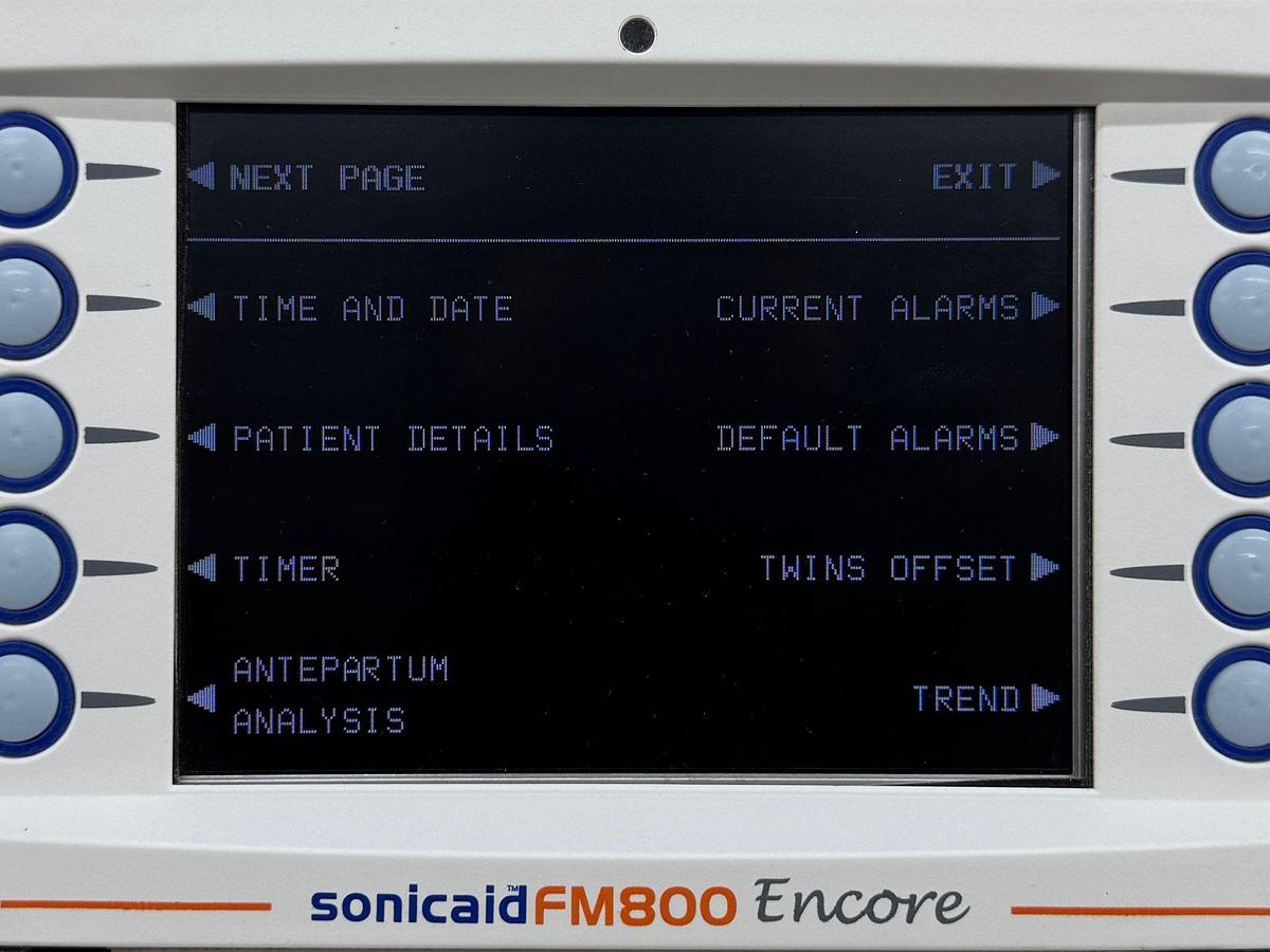 Used Huntleigh Sonicaid FM 800 Encore ECG SN: 751CX0401627-15 Include sonicaid IPX7 US Probe 