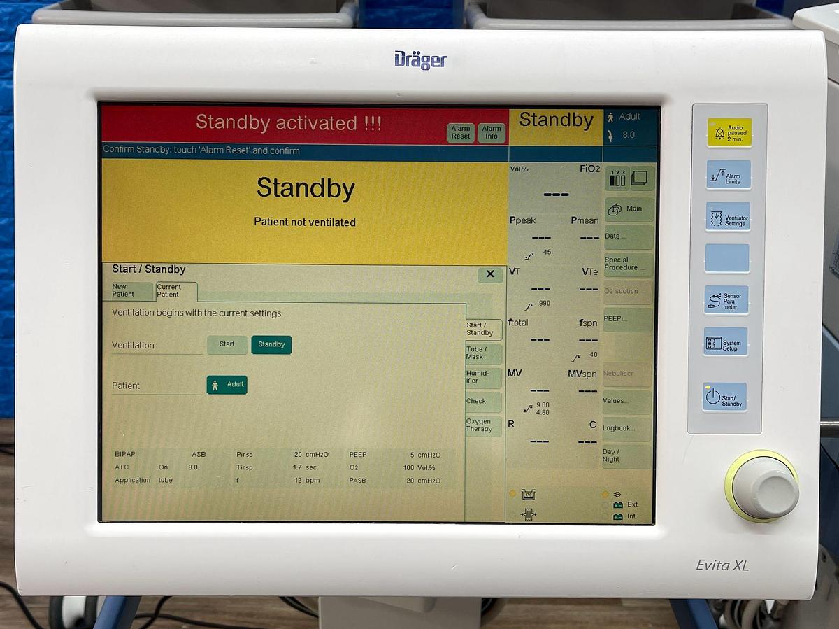 Used 9X Dräger Evita XL Ventilator