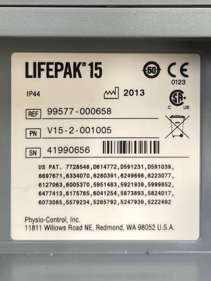 Used PHYSIO-CONTROL Lifepak 15 Defibrillator 6x 2018 2x 2013 V15-2 Defibrillator