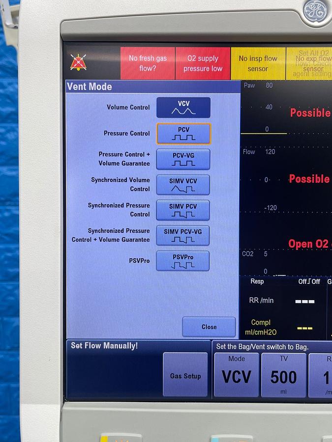Used GE Avance CS2 Anesthesia YOM: 2012